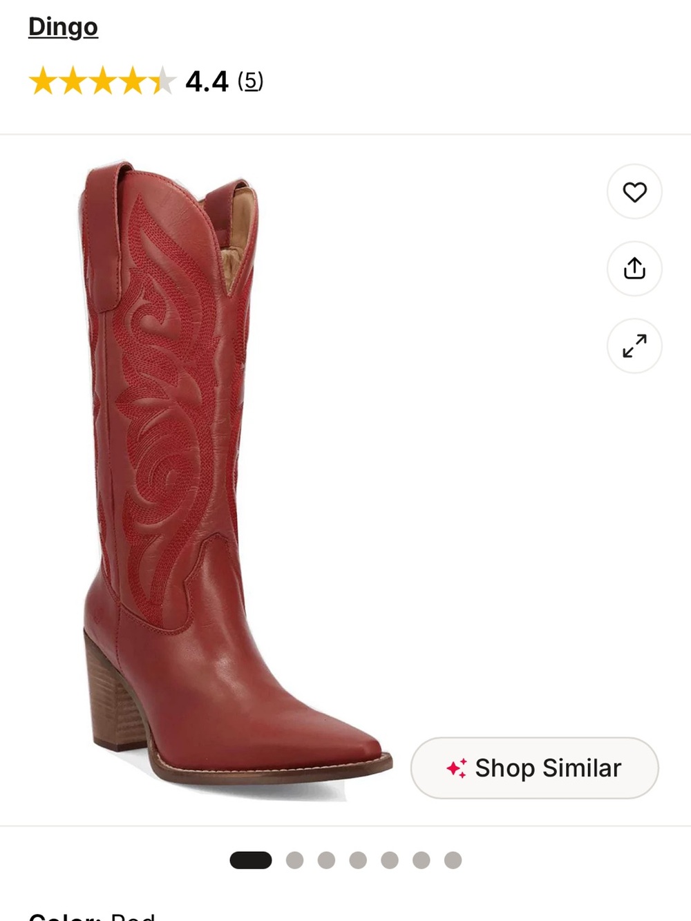 Dingo Hensley women red boots size 8
